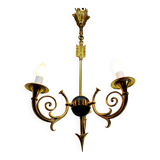 Lustre Empire Flèche 3 lumières Bronze