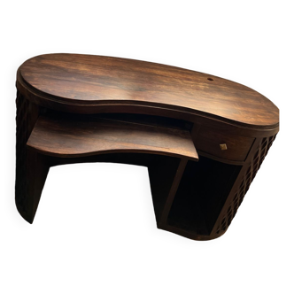 Bean-shaped rosewood desk