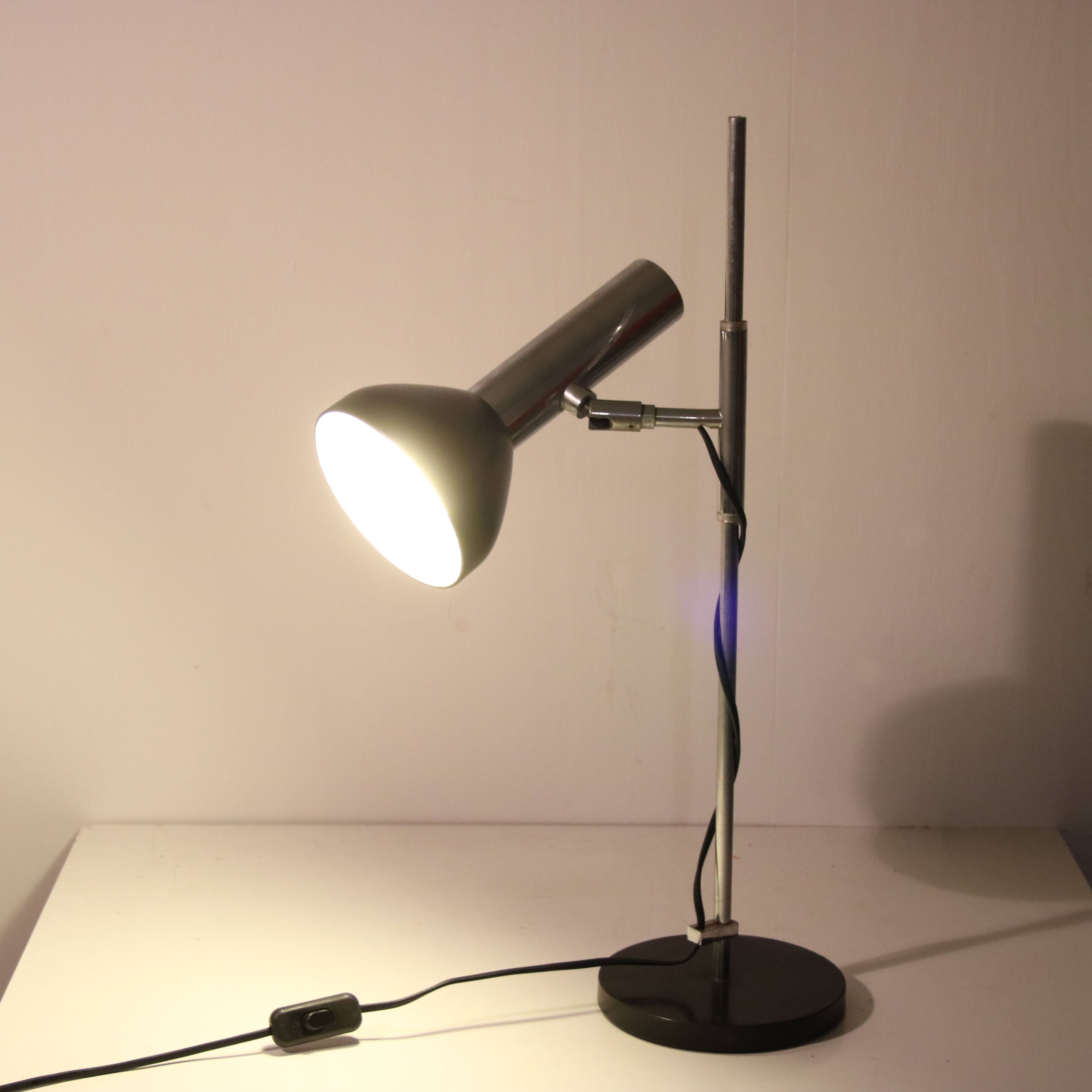 1960s Adjustable metal desk lamp from the Netherlands