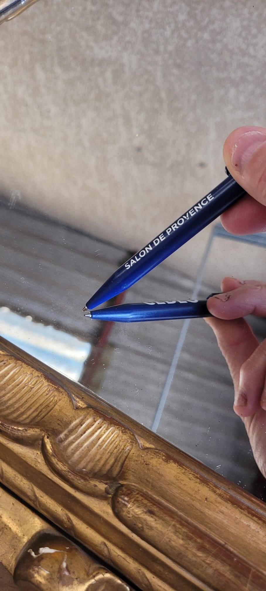 Antique leaded mirror – Gilded wood – Louis XV style – Spain 18th century