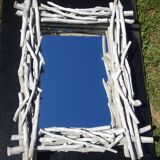 Mirror in gray driftwood frame < 65x84 cm >