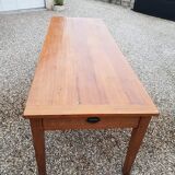 Old farmhouse table in oak and beech 19th