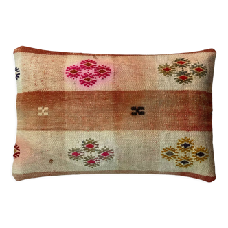 Housse de coussin vintage turque faite à la main, 30 x 50 cm