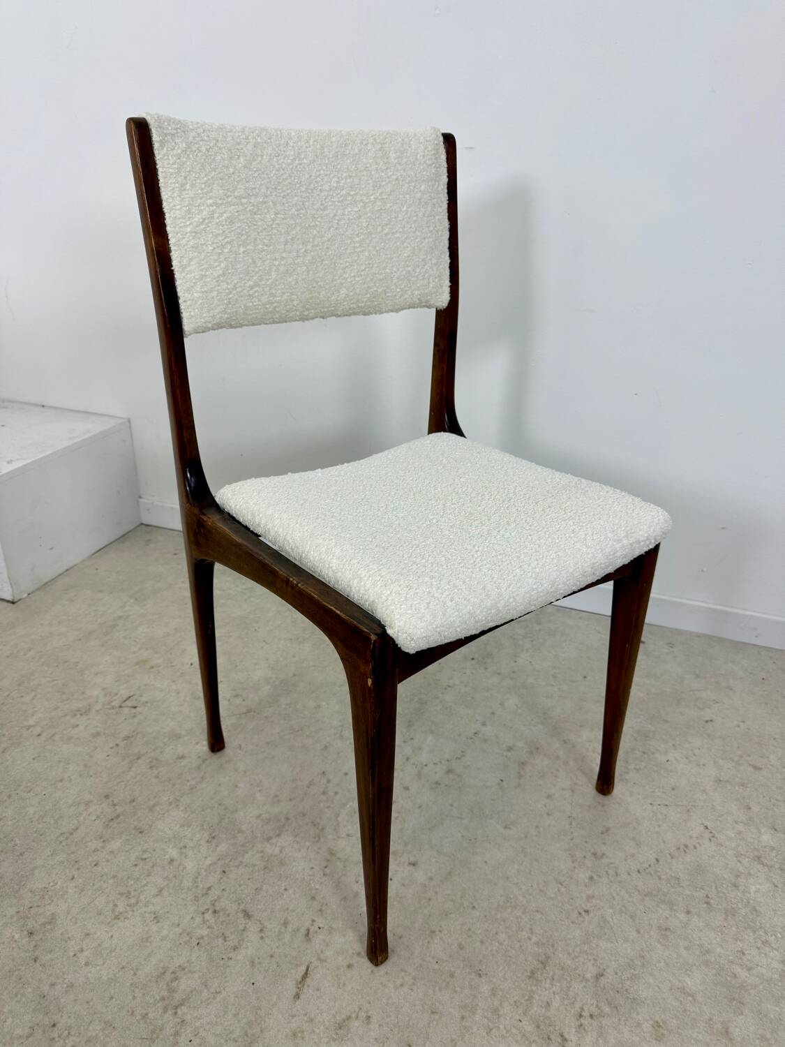 Set of 6 Italian design chairs Carlo de Carlo Cassina model 693 late 50s bouclette
