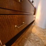 Commode en chêne massif 3 tiroirs poignée en laiton