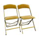 Lot de 2 chaises pliantes en velours