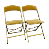 Lot de 2 chaises pliantes en velours