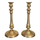 Pair of brass candle holders 28,5cm