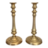 Pair of brass candle holders 28,5cm
