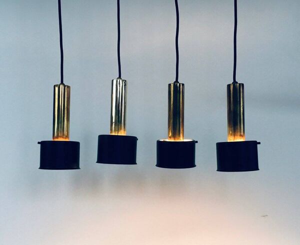 Italian Pendant Lamps, Italy, 1960s, Set of 4