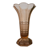 Large pink art deco vase