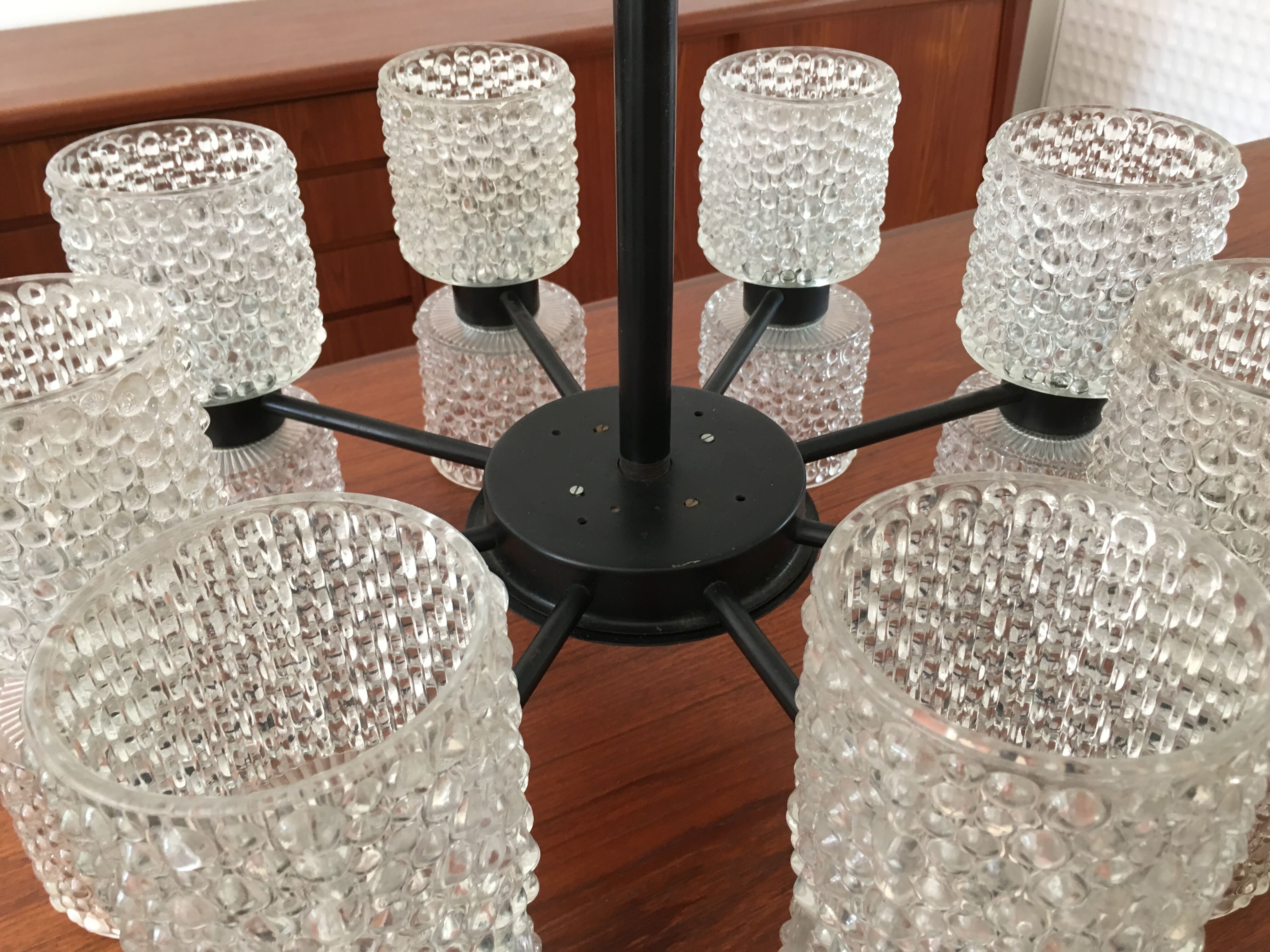 Vintage Raak chandelier by J.W Bosman model Zonnevende 1960