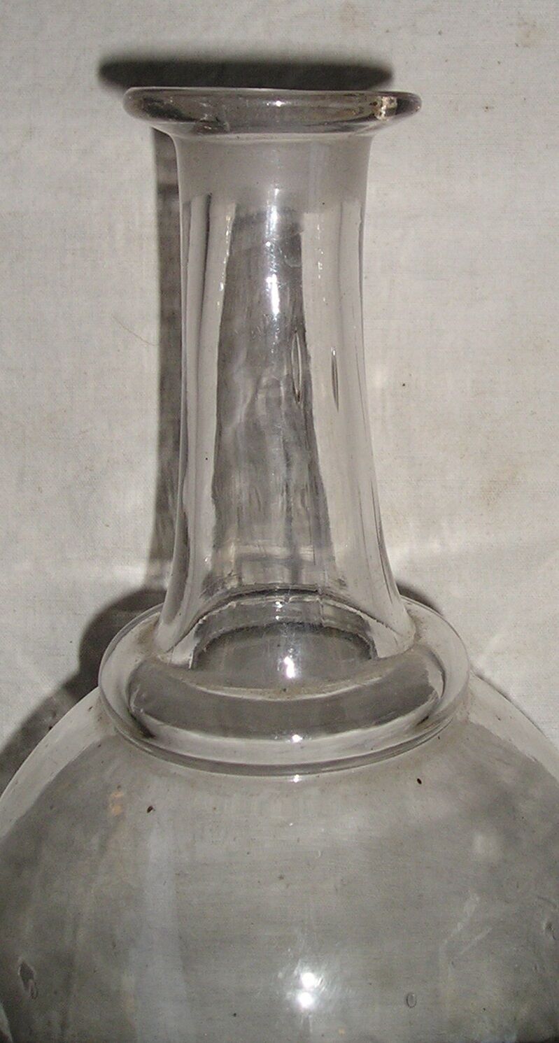 Old flange glass carafe