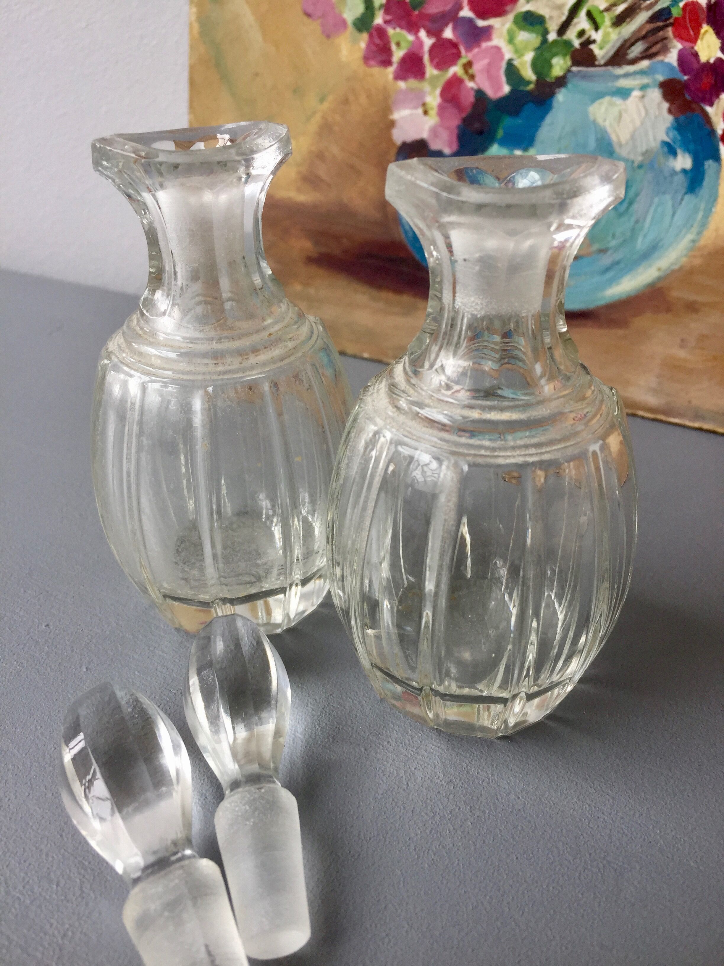 Pair of old perfume bottles
