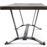 Coffee table in wrought iron and slate, 1950