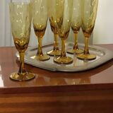 6 Biot-style stemmed glasses