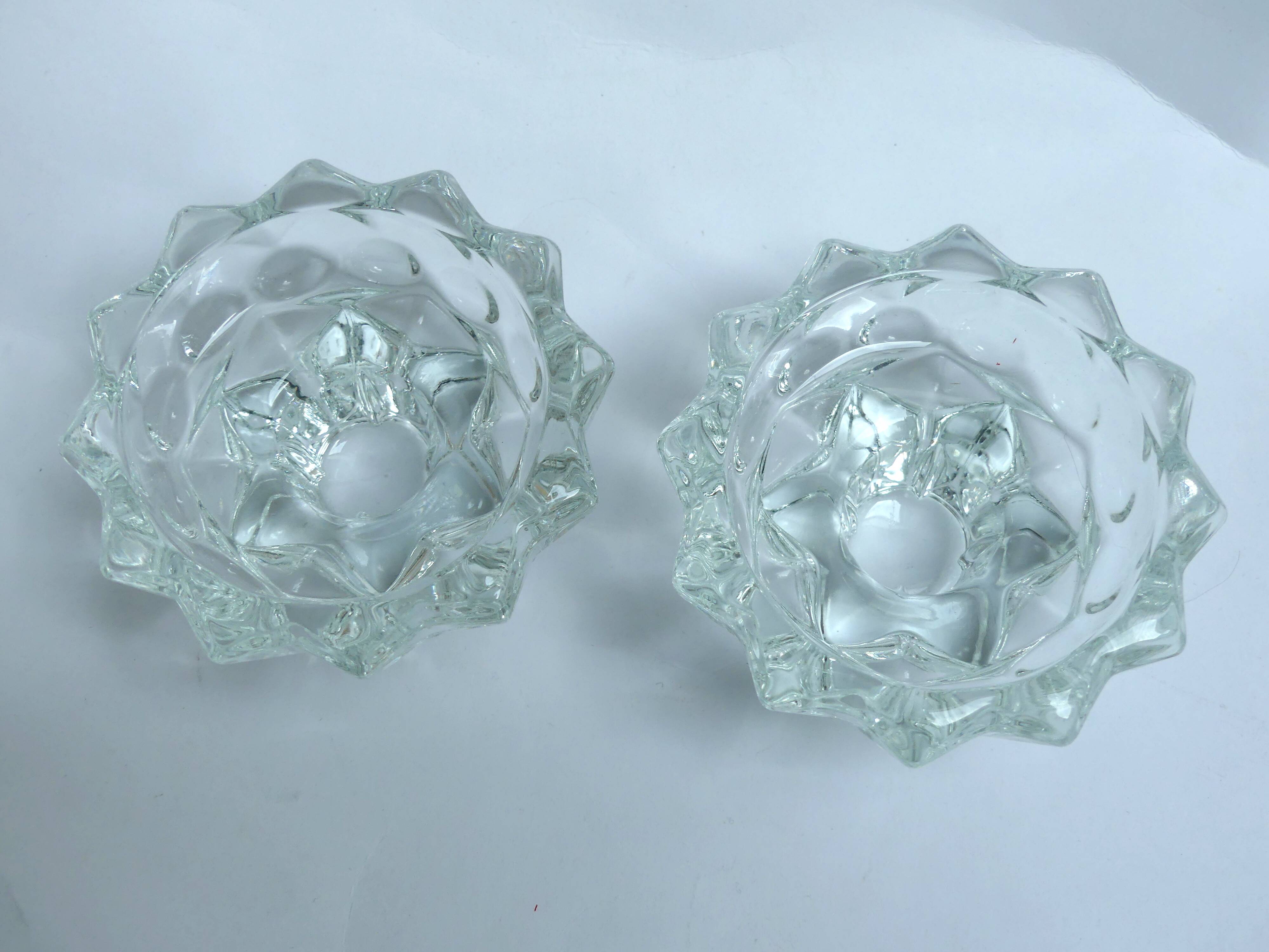 Reims glass candle holders