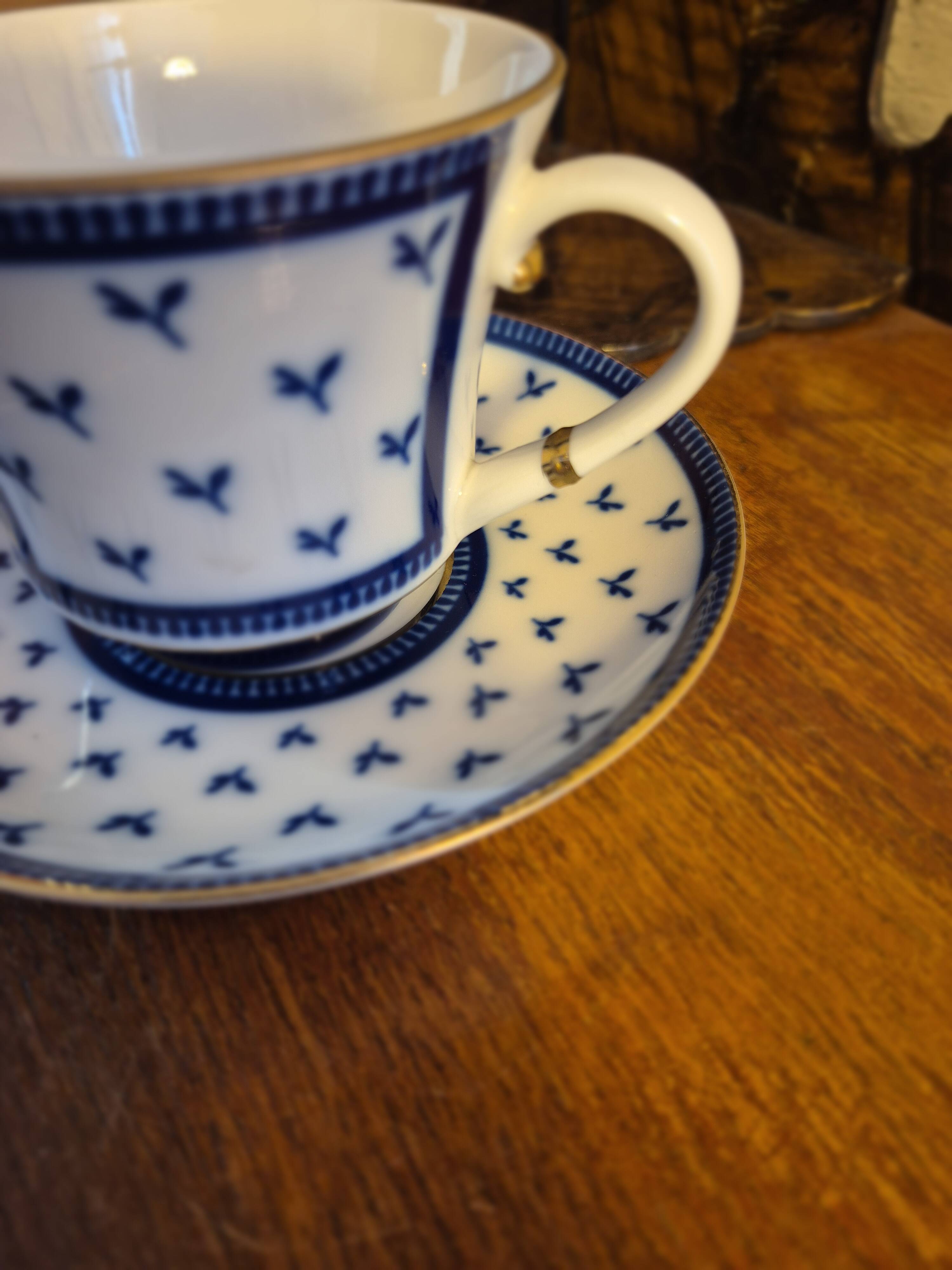 Cobalt blue tea cup Lomonosov LFZ