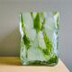 Vase en verre vert portugais de Marinha Grande