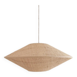 Woven rattan pendant light