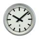 Grey Industrial East German Wall Clock from GW, 1960s