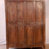Old display case in Burmese teak with original blue patina