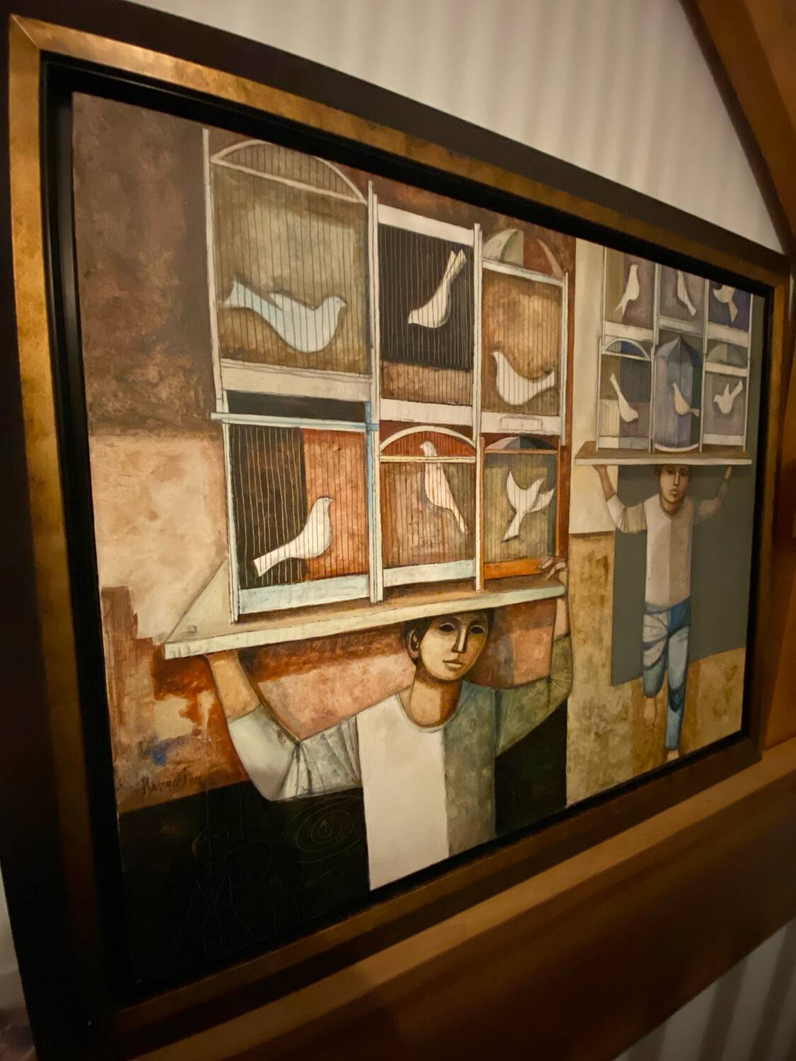 Oil painting by Lucio Renucci "The Cages"