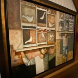 Oil painting by Lucio Renucci "The Cages"