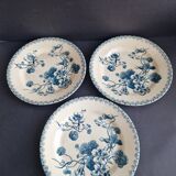 6 assiettes plates en terre de fer Gien modèle Capucines