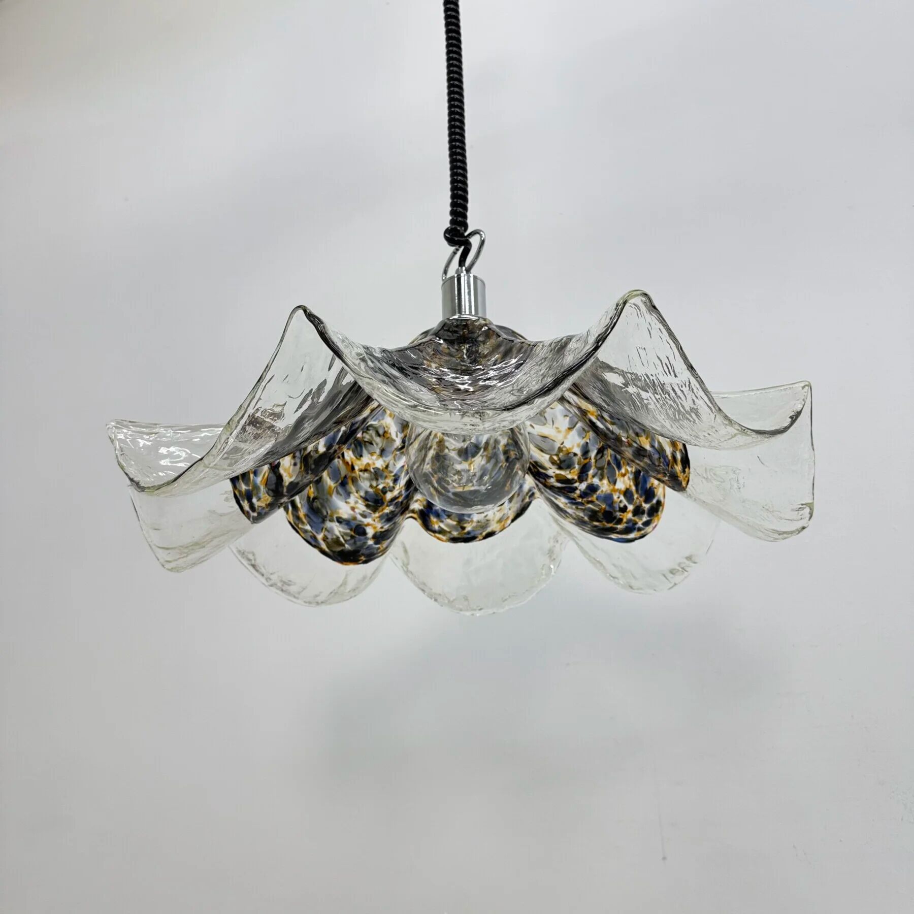 Lampe en verre et métal