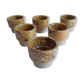 Set of 6 vintage ceramic coquetiers