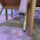 Suite de 6 chaises en bois vintage empilables