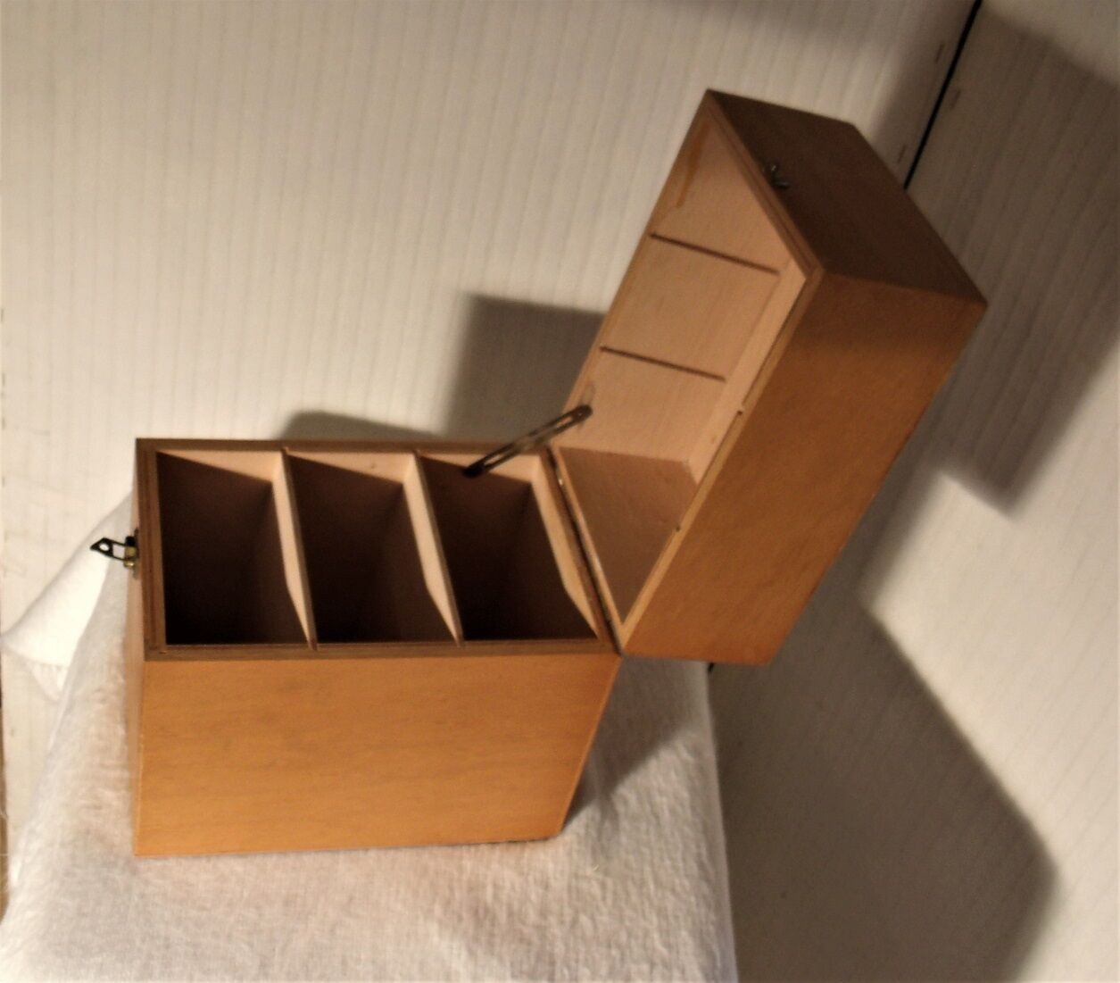 Compartmentalized wooden plug box