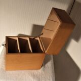 Compartmentalized wooden plug box