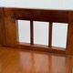 Pair of folding wooden bookcases, 4 shelves, 1950