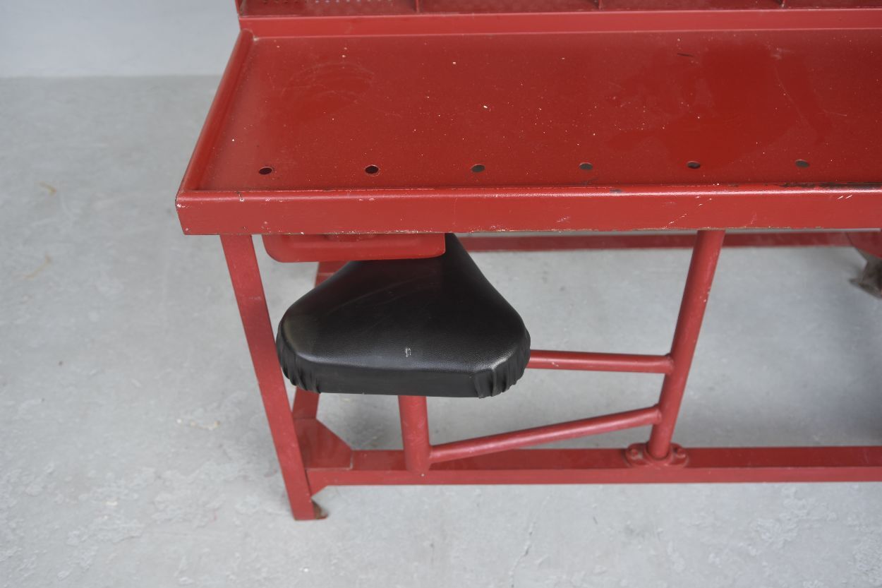 Red Tolix industrial style postal sorting locker