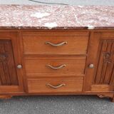 Art Deco chest of drawers marble and oak