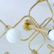 Large Space Age gilded ceiling light from Leola