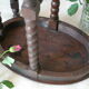 Old pearl oak saddle in Louis XIII style