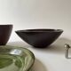 Large glazed earthenware dish, circa 1970