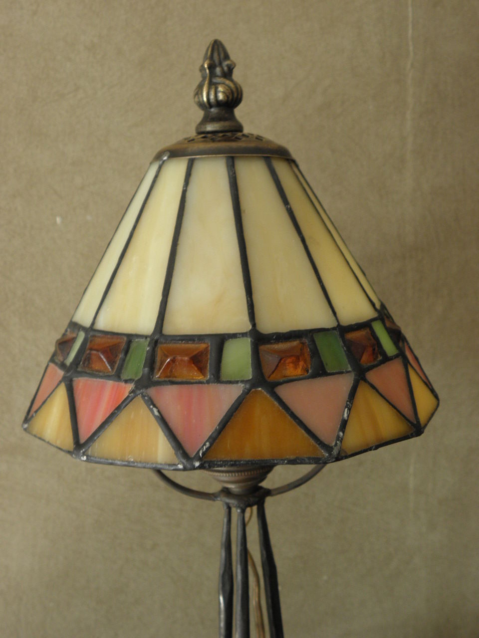 Art deco wrought iron lamp