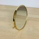 Barber mirror to stand in gold metal 14 cm