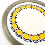 Art Nouveau tray, silver-plated brass, white porcelain, Austria, early 20th century