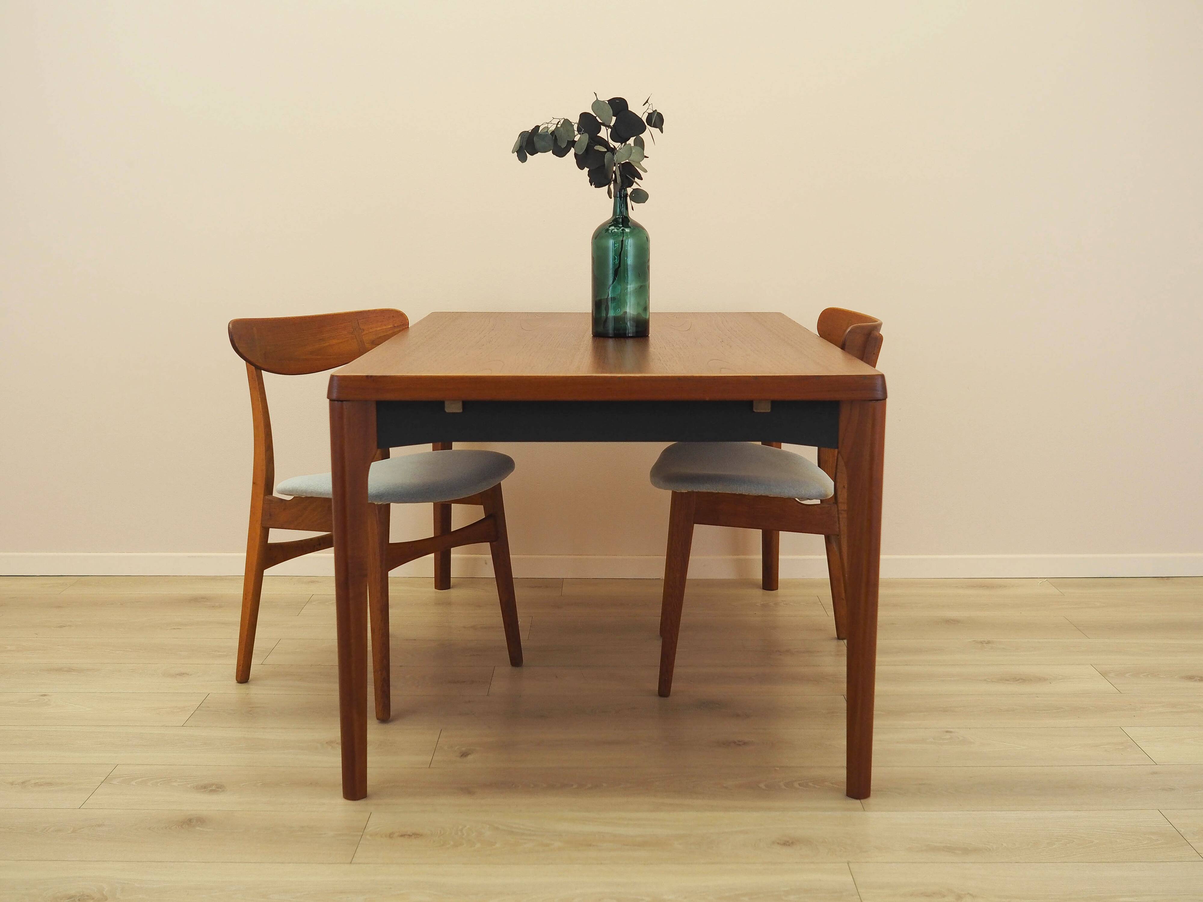 Teak extending dining table Henning Kjærnulf, Vejle, 1960s