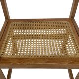 Vintage chair in webbing and pinewood from the 70s minimalist design