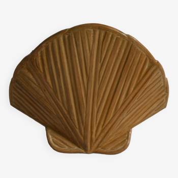 Lampe murale moderne du milieu du siècle Clam Shell Pencil Reed