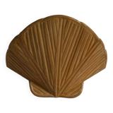 Lampe murale moderne du milieu du siècle Clam Shell Pencil Reed