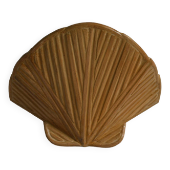 Lampe murale moderne du milieu du siècle Clam Shell Pencil Reed