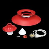 Louis Poulsen / Poul Henningsen “PH 5” pendant lamp / red / mid-century / Danish modern design / PH5