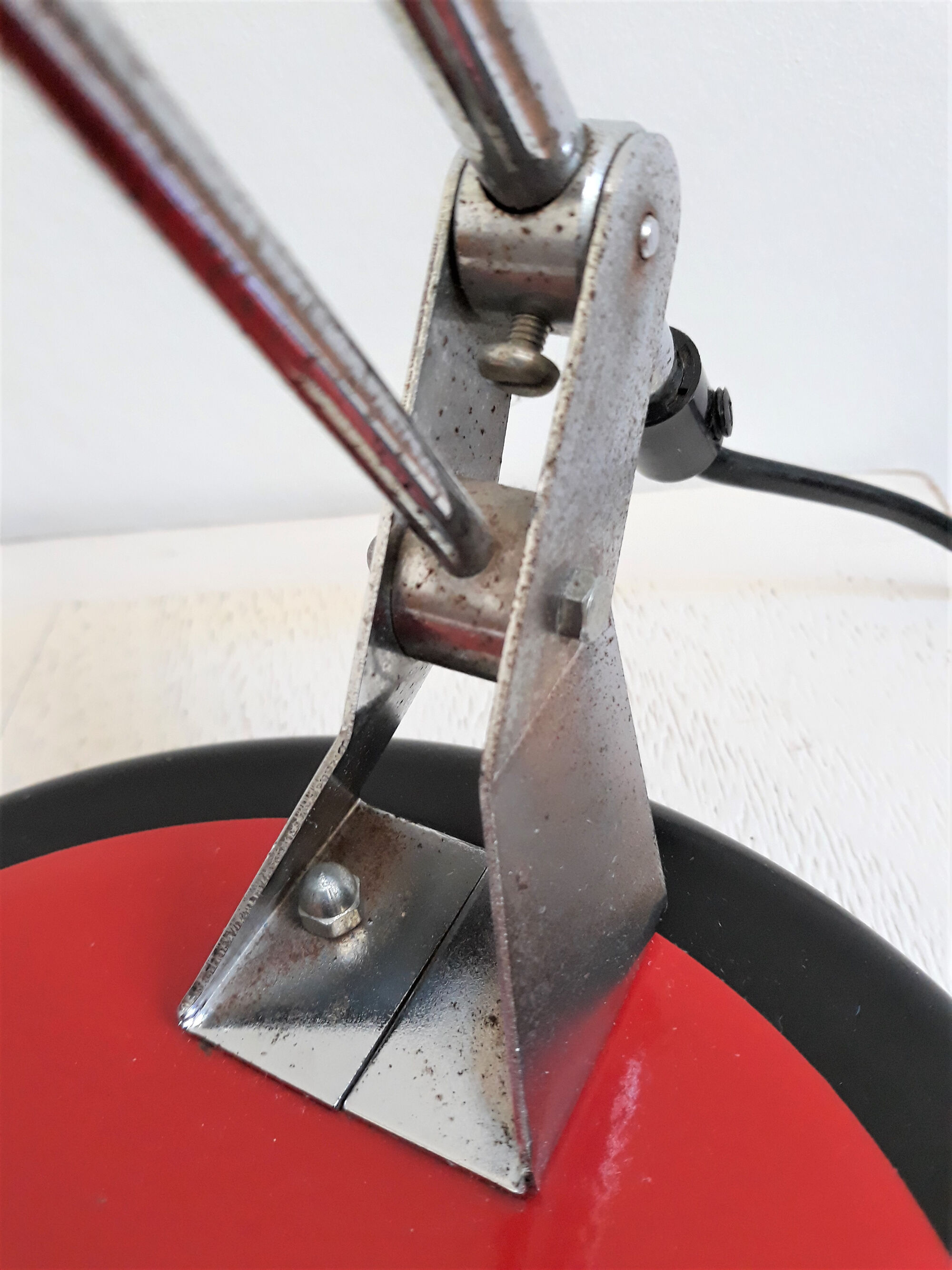 Vintage Lamp Aluminor red